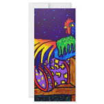 Rooster on Fence by Piliero rack cards