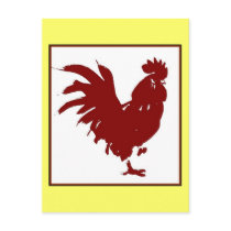 rooster postcard