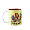 ROOSTER SUNFLOWER CUP by SHARON SHARPE mugs