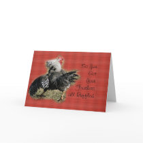 Rooster with bad attitude card- for any occasion
