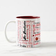 Root Chakra Positive Affirmations Typography Mug