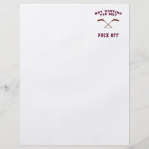 Root For Me Or Puck Off Hockey Custom Flyer