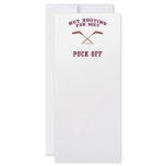Root For Me Or Puck Off Hockey rack cards