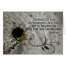 Roots of Achievement Inspirational Note Card