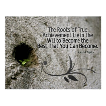 Roots of Achievement Inspirational Post Card