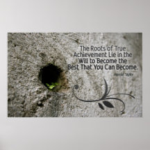 Roots of Achievement Inspirational Poster Print