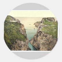 Rope Bridge. Carrick-a-Rede. Co. Antrim, Ireland r Round Sticker