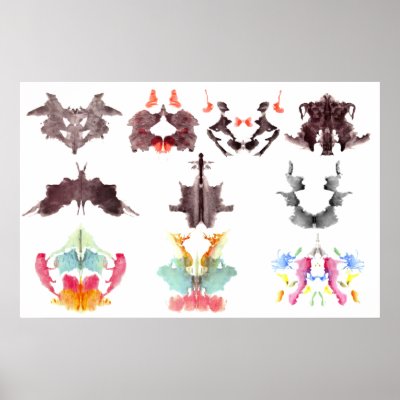 Rorschach Ink Blots Poster by CMYK_Designs