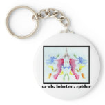 Rorschach Inkblot 10 keychains