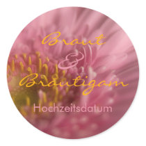 Rosa Gerbera • Save the Date Sticker