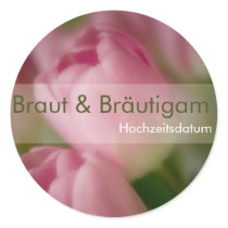 Rosa Tulpen • Save the Date Sticker