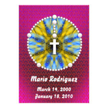 Rosary Dream Catcher Blue & Yellow Invite