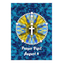 Rosary Dream Catcher Blue & Yellow Invite