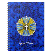Rosary Dream Catcher Blue & Yellow Journal