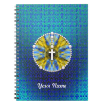 Rosary Dream Catcher Blue & Yellow Note Books