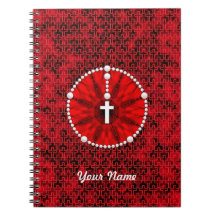 Rosary Dream Catcher Red Note Books