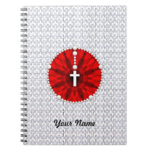 Rosary Dream Catcher Red Spiral Notebook