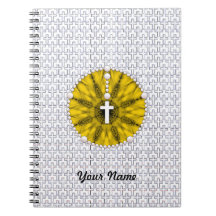 Rosary Dream Catcher Yellow Spiral Notebooks