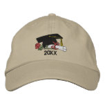 Rose and Diploma Grad embroidered hats
