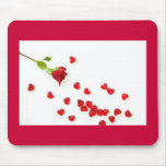 Rose and Hearts Mouse Pad