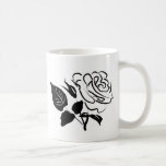 Rose and Leaves Sketch Coffee Mugs