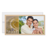 Rose and Pearls Wedding Save the Date Photo Card photo cards