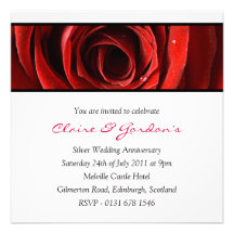 Rose Anniversary Party Invitation