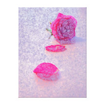 Rose Art Canvas with Pink Petals Canvas Prints