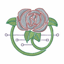 Rose Art Nouveau Embroidered Shirt
