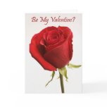Rose Be My Valentine Card