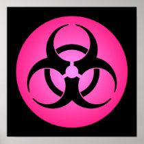 Rose Biohazard Symbol Poster