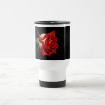 Rose Black Background Mugs