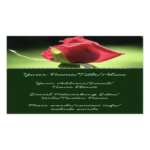 Rose Bud Business Card Template