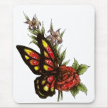 Rose Butterfly mousepads