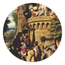 Rose By Schwind Moritz Von (Best Quality) Round Sticker