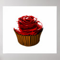 Rose cupcake poster posters