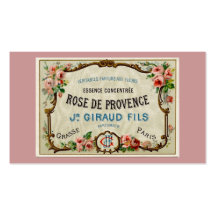 Rose de Provance a French Perfume Business Card Templates