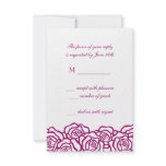 Rose Elegant Wedding RSVP Card invitations