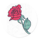 Rose Envelope Seals Sticker