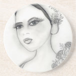 Rose Flapper Beverage Coasters