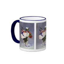 Rose Flowers in a Glass Vase Mug