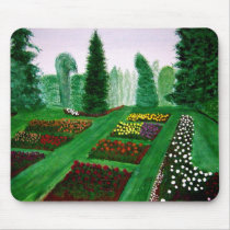 Rose Garden, Portland, Oregon watercolor painting Mouse Mat