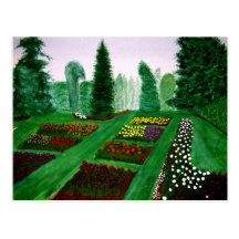 Rose Garden, Portland, Oregon watercolor painting Post Cards
