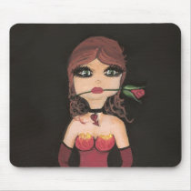 Rose Girl Mouse Pad