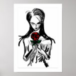 Rose & Girl Poster