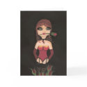 Rose Girl Quantum Cutie Girl Greeting Card