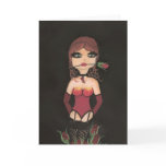 Rose Girl Quantum Cutie Girl Greeting Card