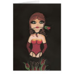 Rose Girl Quantum Cutie Girl Greeting Card