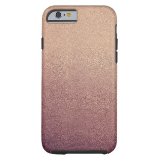Rose Gold Glitter Sand Visual Texture Ombre Light Tough iPhone 6 Case
