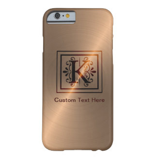 Rose Gold Monogram K Barely There iPhone 6 Case Rose Gold Monogram K Barely There iPhone 6 Case